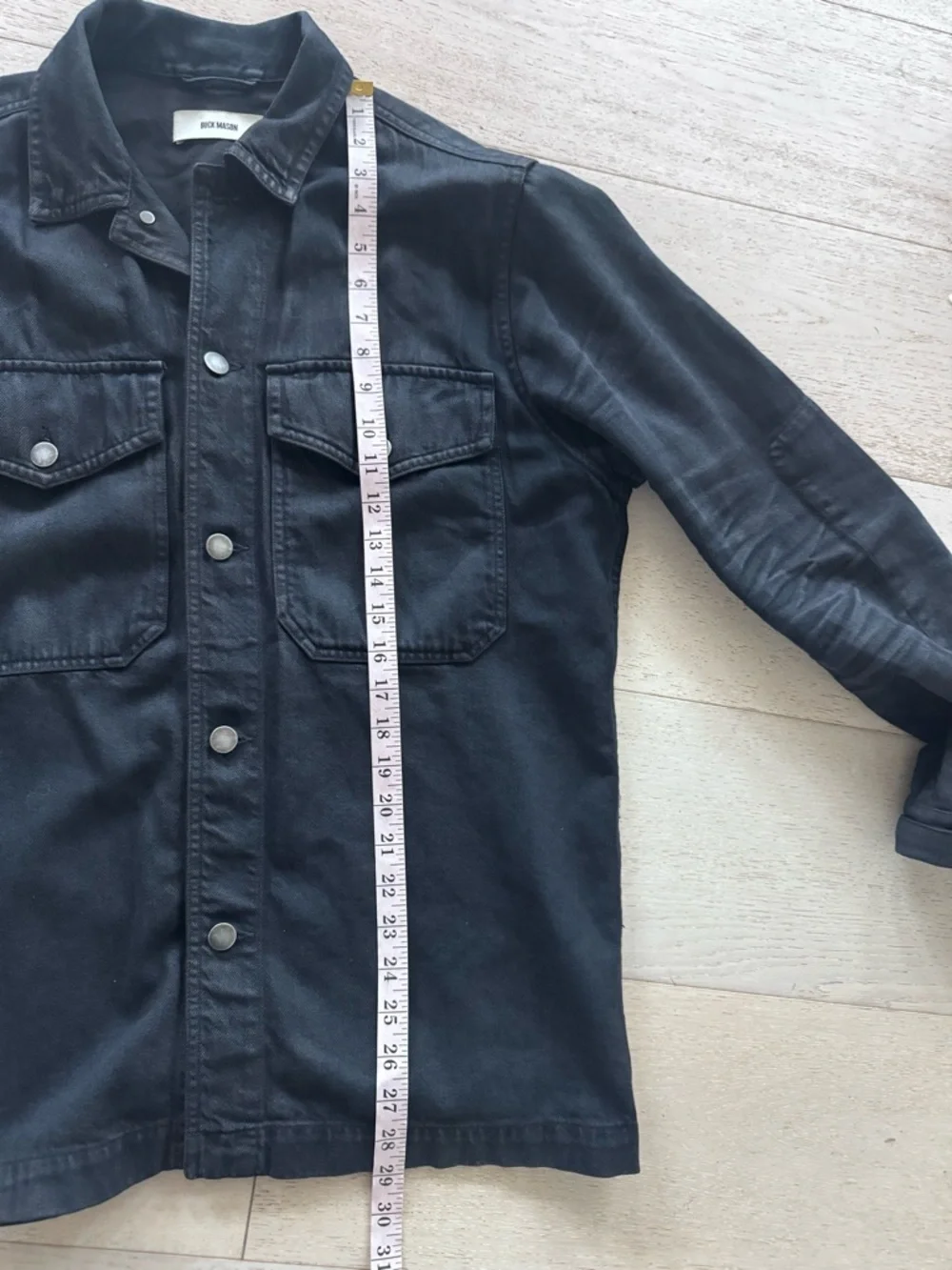 Buck Mason washed Denim two pocket Field Shirt M black - Picture 10 of 11
